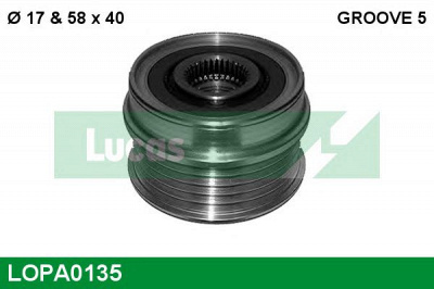 LUCAS ENGINE DRIVE lopa0135 -  Механизм свободного хода генератора